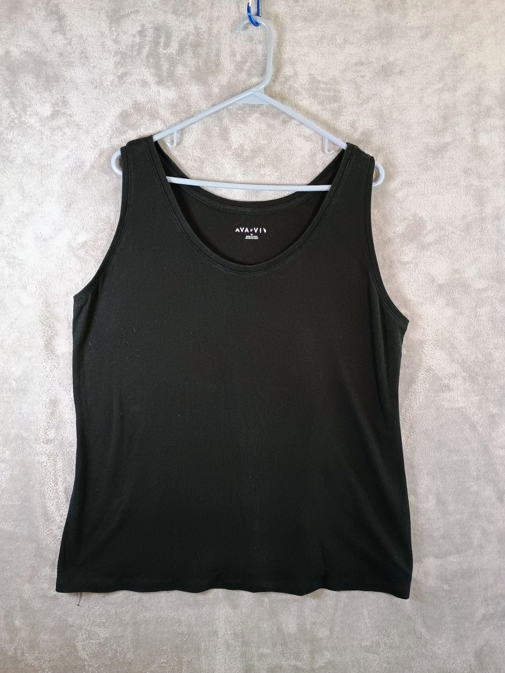 Ava & Viv Black Women's Sleeveless Tank Top 2X